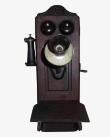 Vintage Wall Mount Telephone Transparent Image - Old Telephone Clear Background, HD Png Download, Transparent PNG
