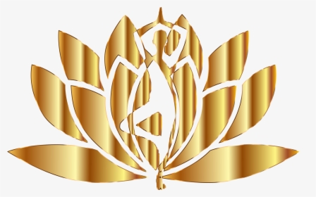 Gold Yoga Lotus No Background Clip Arts - Yoga Lotus Free Logo, HD Png Download, Transparent PNG