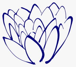 Navy Blue Lotus Svg Clip Arts - Clip Art Teal Flower, HD Png Download, Transparent PNG