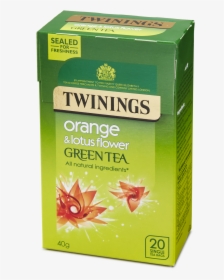 Twinings Green Tea Orange & Lotus Flower 40g, HD Png Download, Transparent PNG