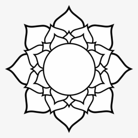 Open Lotus Flower Drawing, HD Png Download, Transparent PNG