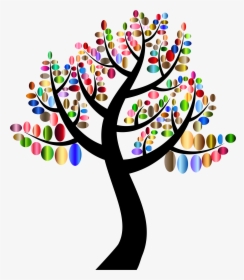 Plant,tree,branch - Tree With Colorful Leaves, HD Png Download, Transparent PNG