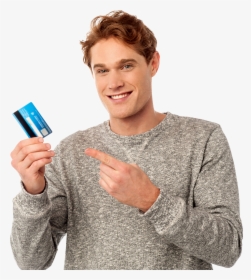 Man Holding Credit Card Png Image, Transparent Png, Transparent PNG