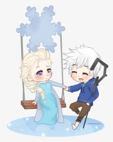 Jelsa By Cremebunny - Jack Frost And Elsa Anime, HD Png Download, Transparent PNG