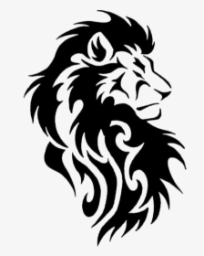Black Lion Tattoos Png Transparent Background - Tribal Lion Tattoo Designs, Png Download, Transparent PNG