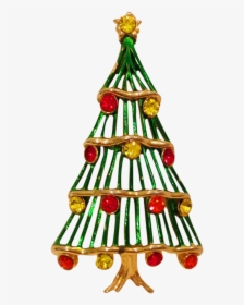 Vintage Christmas Tree Pins Lovely Christmas Tree Pin - Christmas Tree, HD Png Download, Transparent PNG