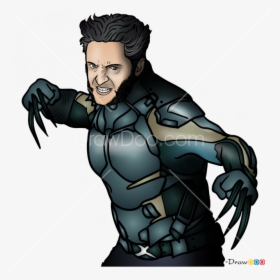 Xmen Drawing Wolverine - Wolverine Hugh Jackman Drawing, HD Png Download, Transparent PNG
