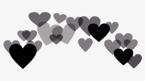 #black #hearts #heart #crowns #crown #heartcrown #tumblr - Black Heart Crown Png, Transparent Png, Transparent PNG