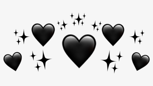#heart #hearts #heartcrown #crown #black #blackheart - Black Heart Crown Png, Transparent Png, Transparent PNG