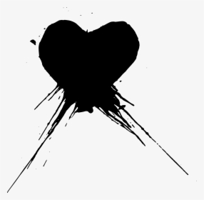 Hearts Heart Blackheart Blackhearts Paint Splatter - Heart Splatter Clipart, HD Png Download, Transparent PNG