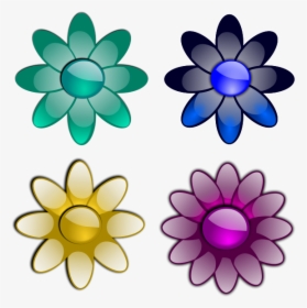 Glossy Flowers 3 Png Clip Arts - Flowers Clip Art, Transparent Png, Transparent PNG