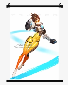 Overwatch Tracer Wall Scroll - Overwatch Tracer Wallpaper Phone, HD Png Download, Transparent PNG