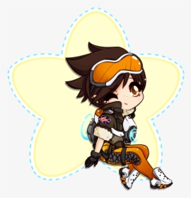Transparent Cute Chibi Png - Overwatch Cartoon Cute Tracer, Png Download, Transparent PNG