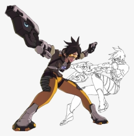 Tracer From Overwatch - Overwatch Tracer Art Anime, HD Png Download, Transparent PNG