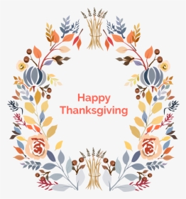 Happythanksgiving - Autumn Floral Clipart Free, HD Png Download, Transparent PNG