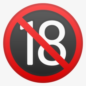 No One Under Eighteen Icon - Emoticono 18, HD Png Download, Transparent PNG