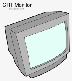 Crt Monitor Clipart Cathode Ray Tube Computer Monitors - Draw The Crt Monitor, HD Png Download, Transparent PNG