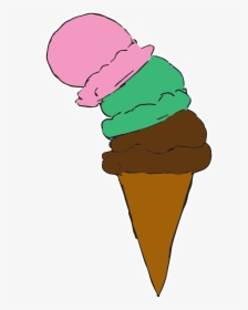 Transparent Cone Animated - Cartoon Ice Cream Transparent, HD Png Download, Transparent PNG