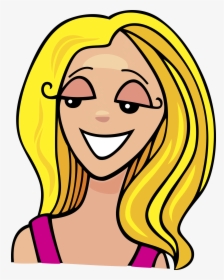 Girl Clipart Blonde Hair - Blonde Woman Cartoon Character, HD Png Download, Transparent PNG