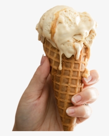 Transparent Waffle Cone Png - Holding Ice Cream Cone Png, Png Download, Transparent PNG