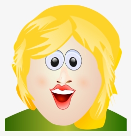 Smiles Blonde Face - Ugly Girl With Yellow Hair, HD Png Download, Transparent PNG