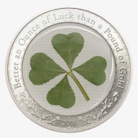 2018 Palau $5 Proof Silver Coin Four Leaf Clover - One Ounce Of Luck Is Better, HD Png Download, Transparent PNG