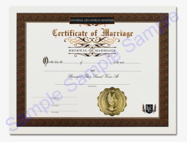 Vow Renewal Certificate - Masters Degree In Life, HD Png Download, Transparent PNG