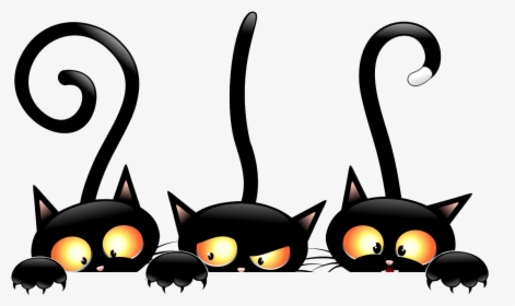 Halloween Witch Black Cat Free Download Png Hd Clipart - Transparent Background Halloween Clip Art, Png Download, Transparent PNG