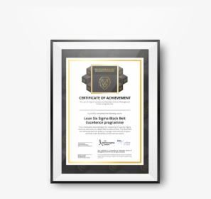 Diploma , Png Download - Black Belt Lean Six Sigma Company, Transparent Png, Transparent PNG
