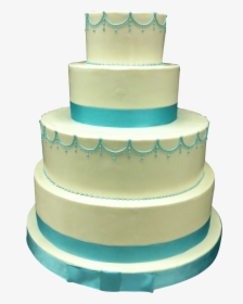Blue Ribbon Wedding Cake - Fondant, HD Png Download, Transparent PNG