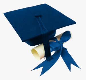 Graduation Transparent Images - Blue Cap And Diploma, HD Png Download, Transparent PNG