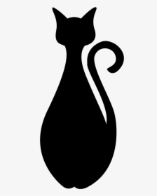 Frontal Black Cat Silhouette Svg Png Icon Free Download - Black Cat Silhouette Png, Transparent Png, Transparent PNG