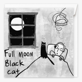 Full Moon Black Cat, HD Png Download, Transparent PNG