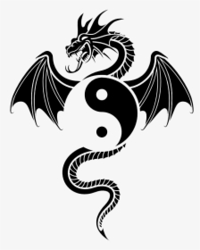 Yin-yang Tattoos Png File - Dragon Yin And Yang Tattoo, Transparent Png, Transparent PNG