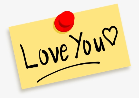 Note, Thumbtack, Notes, Message, Love, Post - Love You Clip Art, HD Png Download, Transparent PNG
