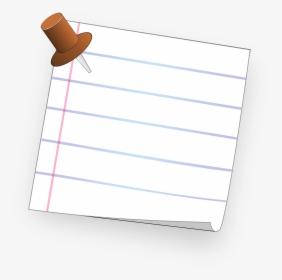 File Ruled Note With - Paper With Pin Png, Transparent Png, Transparent PNG