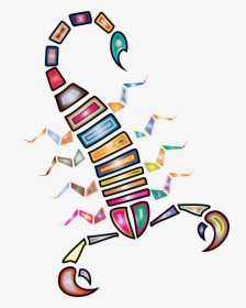 Colorful Abstract Tribal Scorpion Clip Arts - Scorpion Color Png, Transparent Png, Transparent PNG