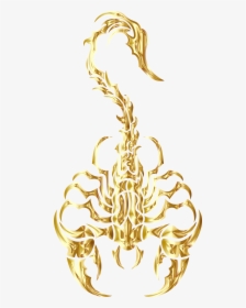Sleek Tribal Scorpion Gold Clip Arts - Scorpion Gold, HD Png Download, Transparent PNG