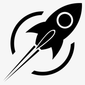 Rocket Missile - Rocket Logo Black And White, HD Png Download, Transparent PNG