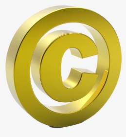 Gold Copyright Symbol - Logo Copyright 3d Png, Transparent Png, Transparent PNG