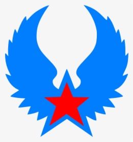 Red Star Blue Wings Svg Clip Arts, HD Png Download, Transparent PNG