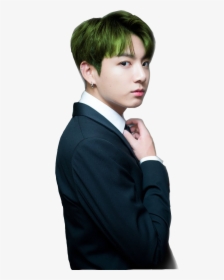 Bts Jeon Jungkook Green Hair Sticker 💚🖤 Tags, HD Png Download, Transparent PNG