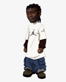 The Boondocks Michael Jordan Shoulder Standing Male - Riley Cartoon Boondocks Jordan, HD Png Download, Transparent PNG