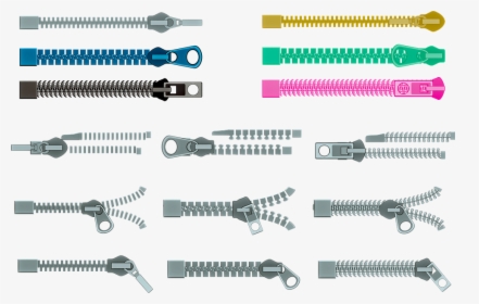 Zippers, Open Zipper, Closed Zipper, Open, Zip, Closure - 服 処分 燃える ゴミ, HD Png Download, Transparent PNG