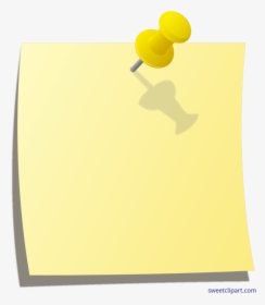 Post It With Thumbtack, HD Png Download, Transparent PNG