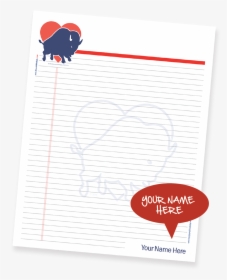 Buffalo-themed Notepad With Your Name In The Bottom - Illustration, HD Png Download, Transparent PNG