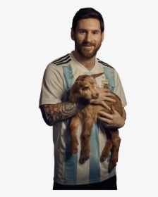 Messi Holding The Goat, HD Png Download, Transparent PNG