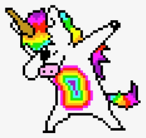 Pixel Art Dabbing Unicorn, HD Png Download, Transparent PNG