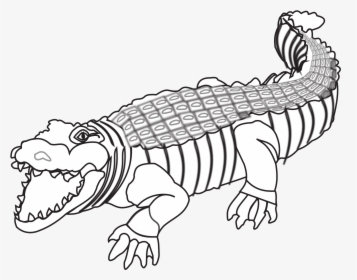 Crocodile Black And White Png, Transparent Png, Transparent PNG