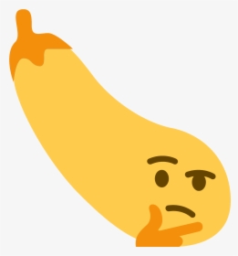 Emoji Thought Meme Sticker - Thinking Eggplant Emoji, HD Png Download, Transparent PNG
